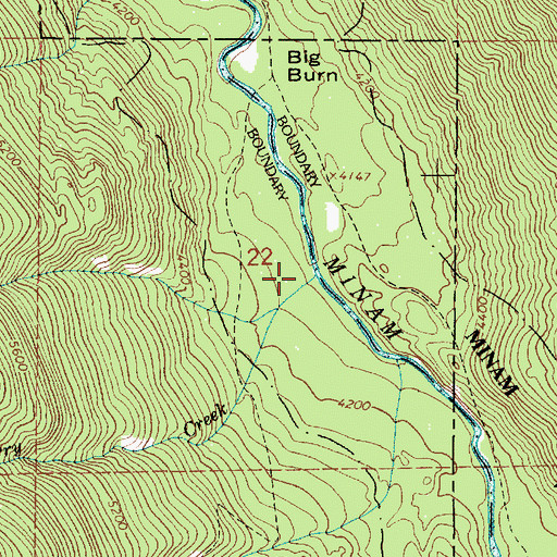 Topographic Map of Jerry Creek, OR