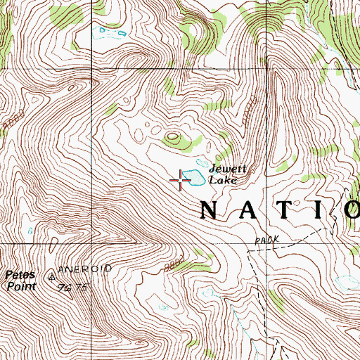 Topographic Map of Jewett Lake, OR