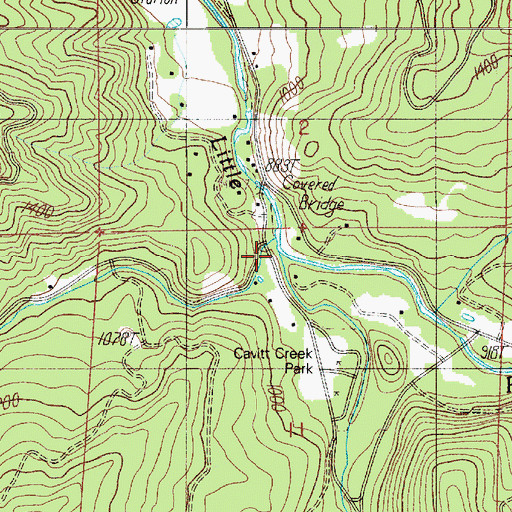 Topographic Map of Jim Creek, OR