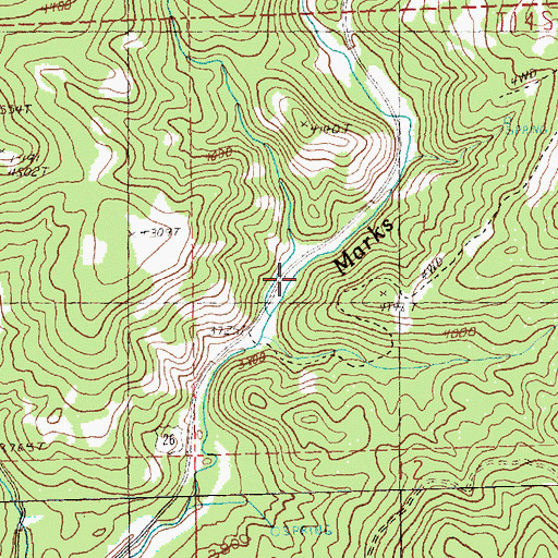 Topographic Map of Jim Elliott Creek, OR