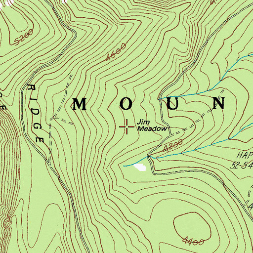 Topographic Map of Jim Meadow, OR