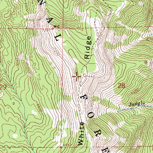 Topographic Map of Jim White Ridge, OR