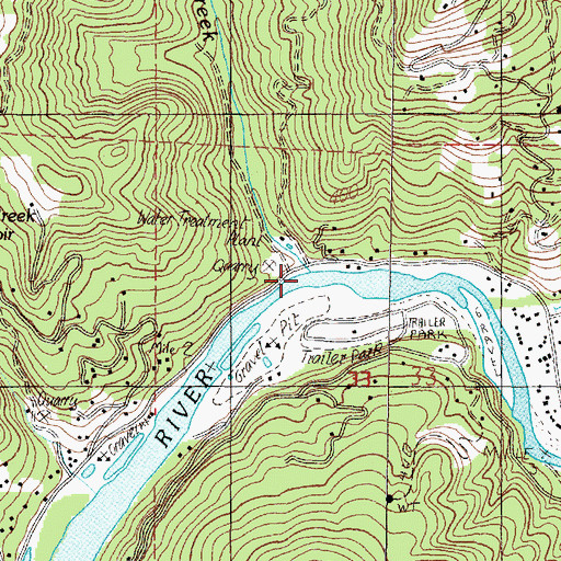 Topographic Map of Joe Hall Creek, OR