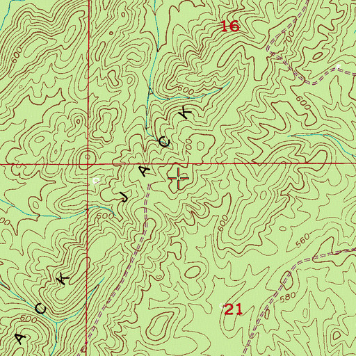 Topographic Map of Black Jack Ridge, AL