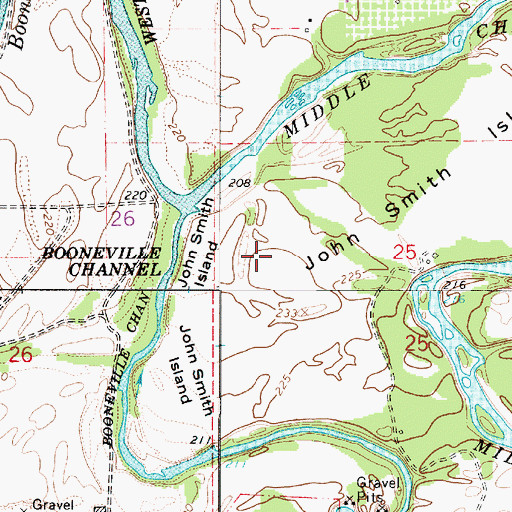 Topographic Map of John Smith Island, OR