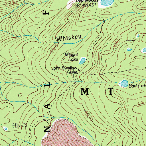 Topographic Map of John Swallow Grave, OR