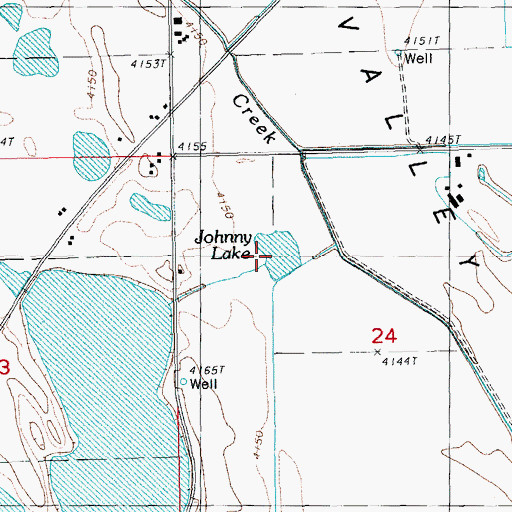 Topographic Map of Johnny Lake, OR