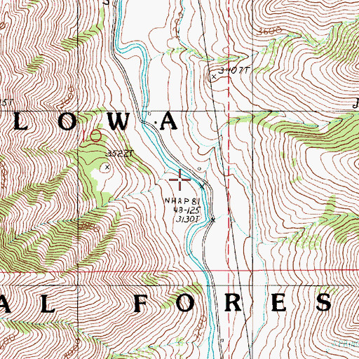 Topographic Map of Johnson Creek, OR
