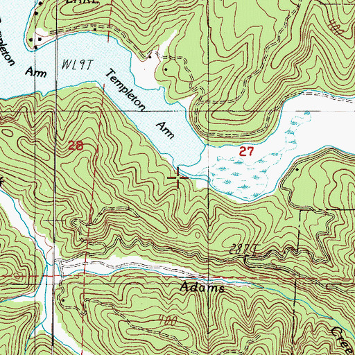 Topographic Map of Johnson Creek, OR