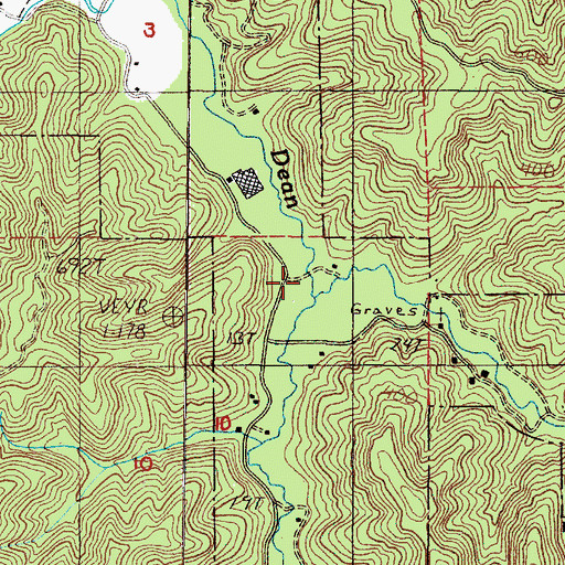 Topographic Map of Johnson Creek, OR