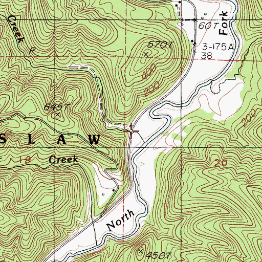 Topographic Map of Johnson Creek, OR