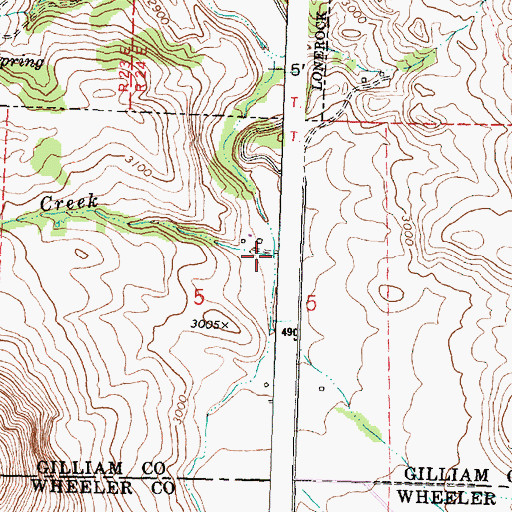 Topographic Map of Johnson Creek, OR