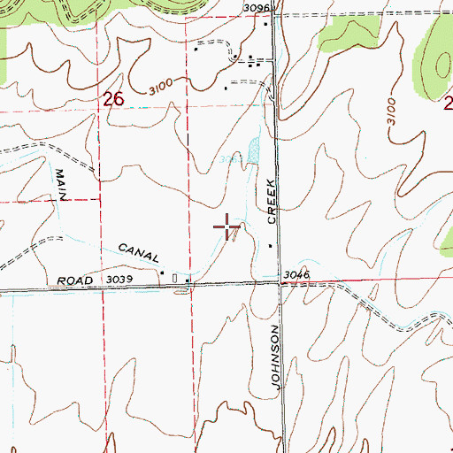 Topographic Map of Johnson Creek, OR