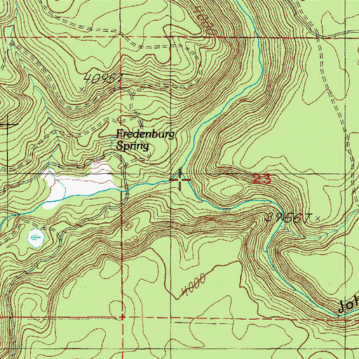 Topographic Map of Johnson Creek, OR