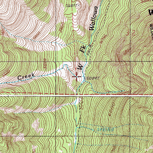 Topographic Map of Johnson Creek, OR