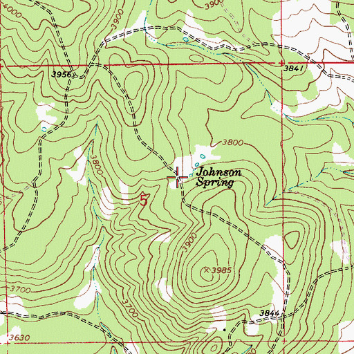 Topographic Map of Johnson Spring, OR