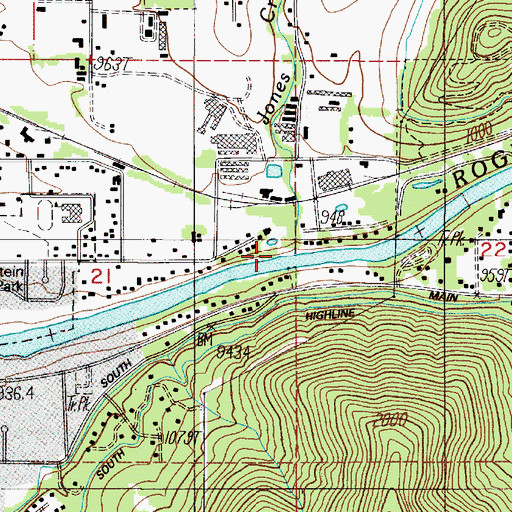 Topographic Map of Jones Creek, OR