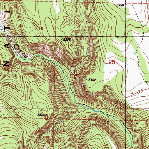 Topographic Map of Jones Creek, OR