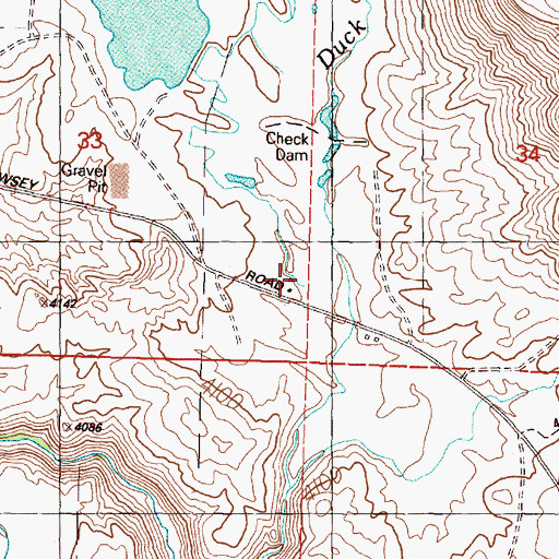 Topographic Map of Jones Ranch, OR