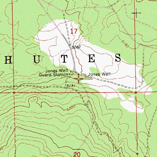 Topographic Map of Jones Well, OR