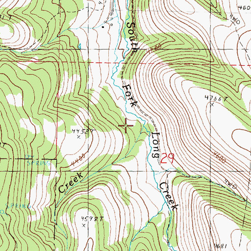 Topographic Map of Jordan Creek, OR