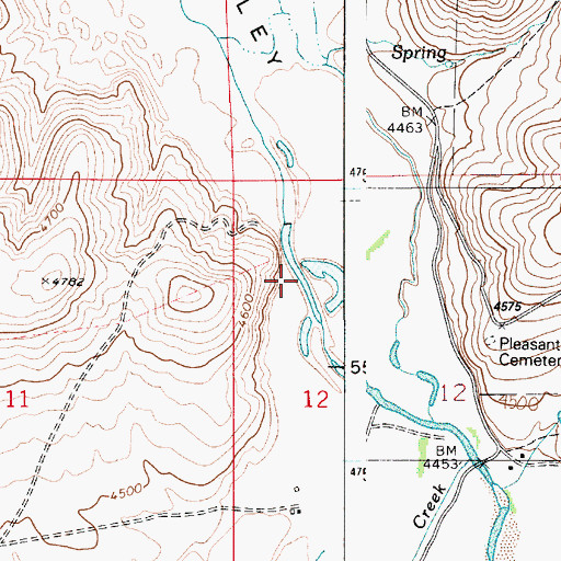 Topographic Map of Jordan Creek, ID