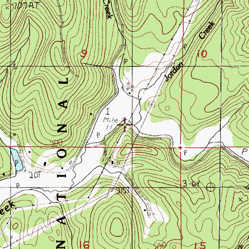 Topographic Map of Jordan Creek, OR