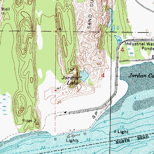 Topographic Map of Jordan Lake, OR