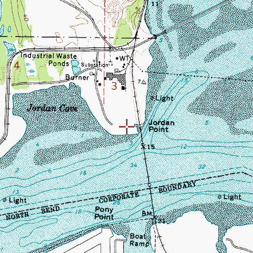 Topographic Map of Jordan Point, OR