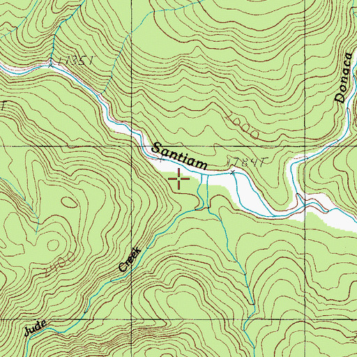 Topographic Map of Jude Creek, OR