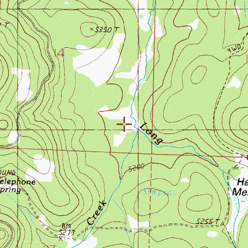 Topographic Map of Jugow Creek, OR