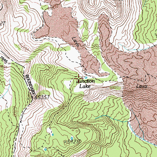 Topographic Map of Junction Lake, OR