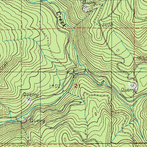 Topographic Map of Junetta Creek, OR