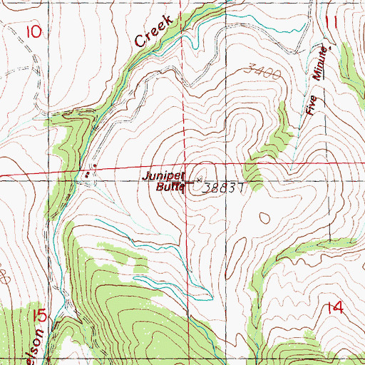Topographic Map of Juniper Butte, OR