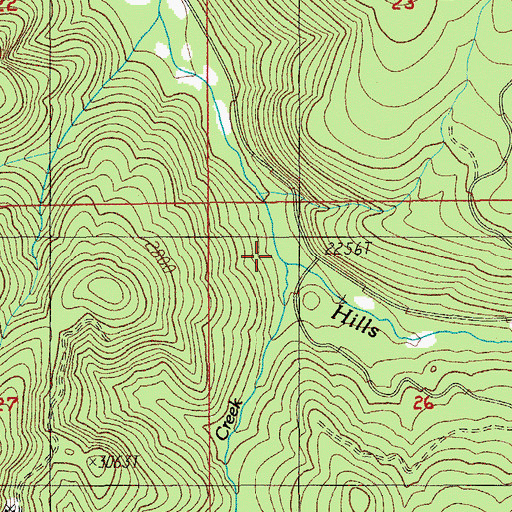 Topographic Map of Juniper Creek, OR
