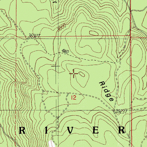 Topographic Map of Juniper Ridge, OR