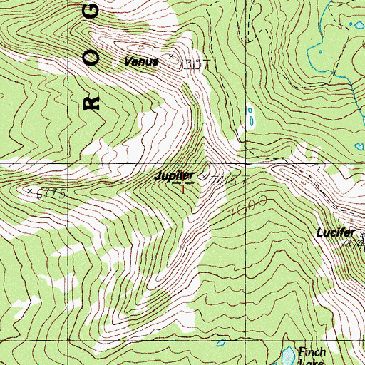 Topographic Map of Jupiter, OR