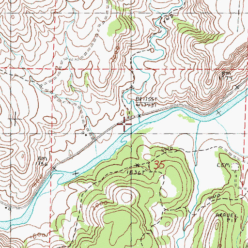 Topographic Map of Kahler Creek, OR