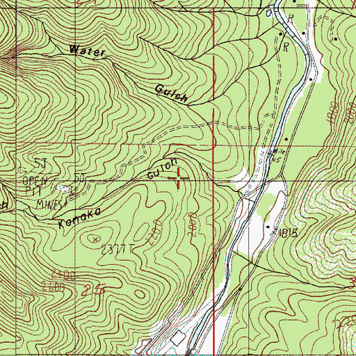 Topographic Map of Kanaka Gulch, OR