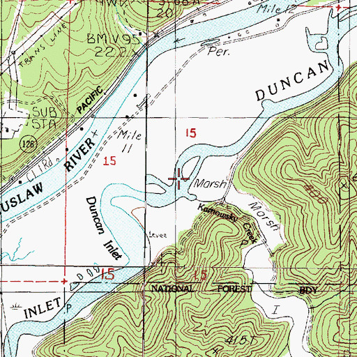 Topographic Map of Karnowsky Creek, OR