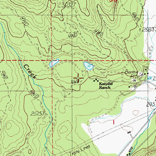 Topographic Map of Katydid Ranch, OR