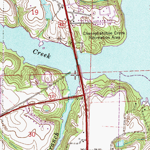 Topographic Map of Blacks Branch, AL