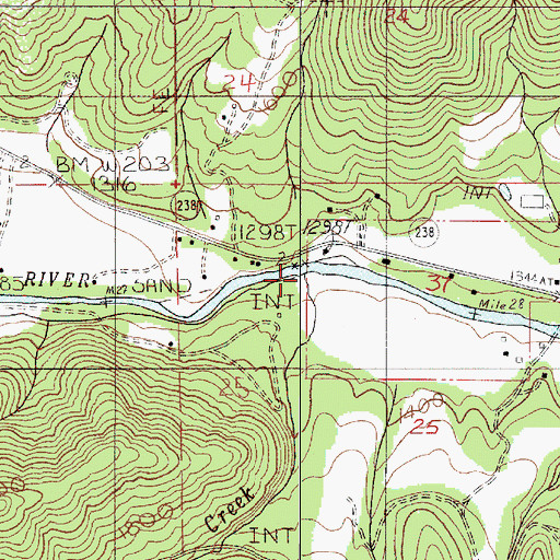 Topographic Map of Keeler Creek, OR
