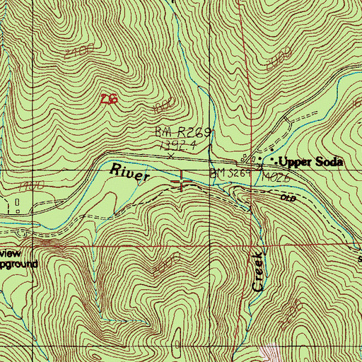 Topographic Map of Keith Creek, OR