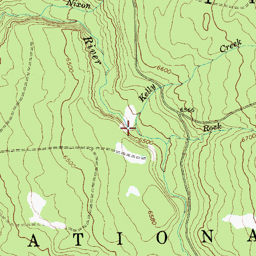 Topographic Map of Kelly Creek, OR
