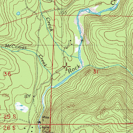 Topographic Map of Kelly Creek, OR
