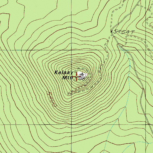 Topographic Map of Kelsay Mountain, OR