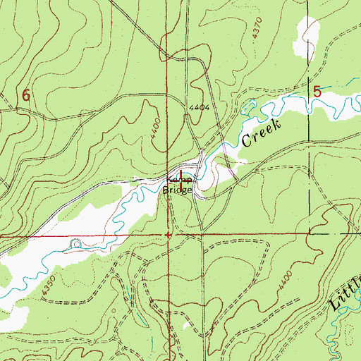 Topographic Map of Kemp Bridge, OR