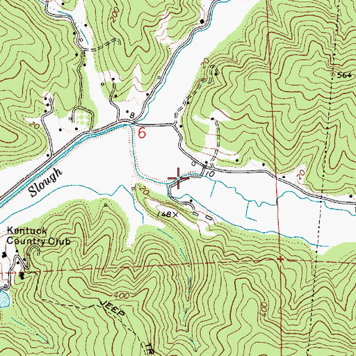 Topographic Map of Kentuck Creek, OR