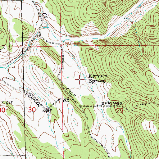 Topographic Map of Kerman Spring, OR